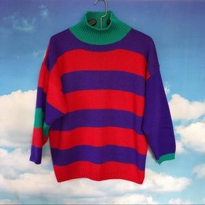 *sold* Vintage striped turtleneck sweater